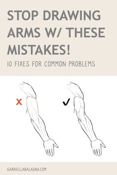 how to draw arms and hands with the words, stop drawing arms w / these intakes 10 fixes for common problems