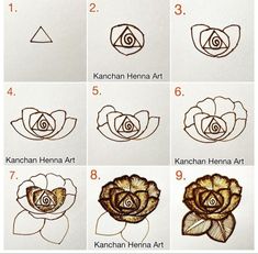 instructions for how to draw a flower