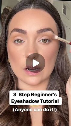 Megan Lombardi | Los Angeles on Instagram: "3-step beginner’s eyeshadow tutorial anyone can do- great for hooded and aging eyes! Send to a friend that struggles with eyeshadow and skips it altogether! Using the @makeupbymario Master Mattes palette. Any similar colors will do! Brush is by @thebkbeauty!   #eyeshadow #tutorial #eyeshadowtutorial #hoodedeyes #agingeyes #makeup #makeupartist" Easy Step By Step Eyeshadow, 3 Step Eyeshadow, Applying Eyeshadow Step By Step, Neutral Eye Shadowing Tutorial, How Makeup Step By Step, Easy Eye Makeup Tutorial Hooded Eyes, Make Up Step By Step Eyes, Makeup That Looks Good On Camera, 3 Color Eyeshadow Tutorial