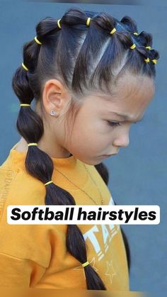 Softball Hairstyles For Curly Hair, Softball Hairstyles For Long Hair, Cute Softball Hairstyles, Hairstyles Athletic, Soccer Hairstyles, Soccer Hair, Basketball Hairstyles, Softball Hairstyles, Cheer Hair