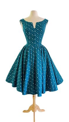 Retro Fitted Dress For Retro-themed Events, Fitted Vintage Dress For Retro-themed Events, Fitted Dresses For 1950s Retro-themed Events, 1950s Style Fitted Dress For Retro-themed Events, Fitted 1950s Style Dresses For Retro Events, 1950s Style Fitted Dress For Retro Events, Retro Fit And Flare Tea-length Dresses, Retro Fitted Dress With Full Skirt, Fitted Full Skirt Dress In 1950s Style