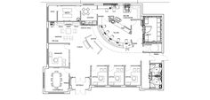 the floor plan for an office