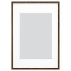 a white and brown frame with a black border on the bottom, in front of a white background