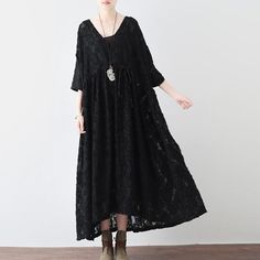 ★ Please provide a phone number when placing an order, thank you!★Material: silk  chiffon*·.♥.·*´¨¨*·.♥.·*´¨¨*·.♥.·*´¨¨*·.♥.·*´¨¨*·.♥.·*´¨¨*·.♥.·*Size Measurements:Sizebust is 127 cm/50''length is 120 cm/47.2''The model height is 160 cm, weight is 45KG♥Custom-made♥Please tell me your Weight, Height, Bust measurement. The basic measurements we need for making your order.Custom order need extra $15 and more one week. Plus Size Goth Dress Uk, Floral Embroidered Lace Floor-length Maxi Dress, Floor-length Lace Maxi Dress With Floral Embroidery, Floral Embroidered Maxi Dress For Evening, Floral Embroidered Maxi Evening Dress, Floral Embroidery Maxi Evening Dress, Black Maxi-length Gown For Spring, Elegant Long Dress With Floral Embroidery, Spring Black Maxi Gown