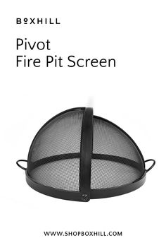 Black dome-shaped pivot outdoor fire pit screen Round Fire Pit