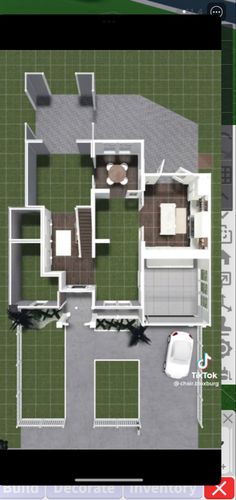 the floor plan for a house is shown on an iphone screen, and it appears to be in 3d