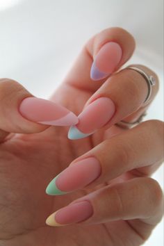 Be colouful Almond Acrylic Nails, Acrylic Nails Coffin Short, Fire Nails, Pretty Acrylic Nails, Best Acrylic Nails, Cute Acrylic Nails