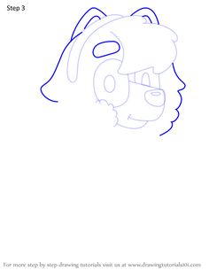 how to draw cartoon dog face step 3