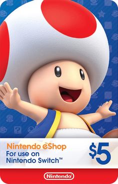 $5 Nintendo eShop Digital Gift Card Amazon Voucher Code, Free Eshop Codes, Nintendo Shop, Small Animation, Nintendo Gift Card, Nintendo Store, Nintendo Switch System, Amazon Card, Gift Card Codes Free