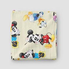 mickey mouse and friends print pocket square