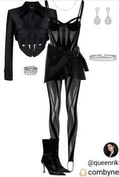 Tron Inspired Outfit, Award Show Dresses Kpop, Poppy Outfit, Award Show Dresses, 70s Inspired Fashion, Black Clothes, Fashion Collage, Mode Inspo, Alternative Outfits