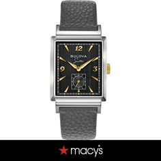 in stock Black Rectangular Leather Watch, Black Rectangular Watches With Leather Strap, Black Rectangular Watch With Leather Strap, Rectangular Black Watch With Leather Strap, Black Watches For Anniversary With Round Dial, Black Anniversary Watch With Round Dial, Black Anniversary Watches, Black Anniversary Watch, Classic Black Watch With Rectangular Dial