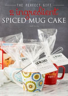 the perfect gift 2 ingredient spiced mug cake is on sale for just $ 3 99