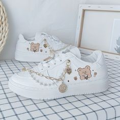 #shoes #tennis #nike #addias #airforceone #korean #style #koreanstyle #chinise #chainsestyle #koreanshoes #converse #pink #pinkconverse Girly Shoes Sneakers, Cute Casual Shoes, Korean Shoes, Nike Fashion Shoes, Cute Shoes Heels, Kawaii Shoes