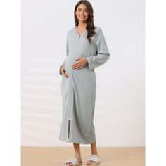 Womens Hoodie Zip Up Closure Pajama Nightshirt Long Sleeve Robe Loungewear with Pocket. This Hoodie Zip Up Nightshirt is the perfect choice for daily wear, or lounging wear at home. Versatile long dress for all occasions! With a loose casual maxi length, zip-up closure, soft fabric, and perfect hoodie design, this robe is everything you need for fully luxurious lounging wear. With a fully zip-up closure, practical pocket, and hoodie design, this nightshirt robe is everything you need for loungin Cotton Long Sleeve Nursing Friendly Sleepwear, Cotton Nursing Friendly Long Sleeve Sleepwear, Cotton Long Sleeve Nursing-friendly Sleepwear, Nursing Friendly Long Sleeve Cotton Sleepwear, Nursing-friendly Long Sleeve Cotton Sleepwear, Relaxed Fit Nursing-friendly Sleepwear, Nursing-friendly Relaxed Fit Sleepwear, Spring Long Sleeve Nursing-friendly Sleepwear, Spring Nursing Friendly Long Sleeve Sleepwear