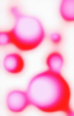 an abstract photo of pink bubbles on a white background