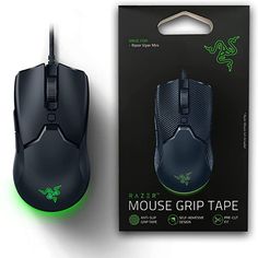 the mouse is in its packaging next to it's package