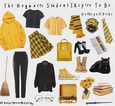 the hogwarts student's attire to be is displayed in this image with other items