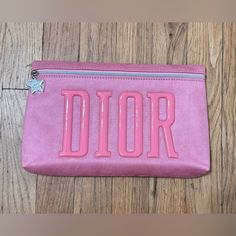 New Dior Pink Pouch Suede Cosmetic Bag Brand New! Could Be Made Into A Crossbody If You Buy The D-Ring Kit Online. Designer Pink Travel Pouch, Designer Pink Pouch For Everyday Use, Pink Clutch Pouch With Dust Bag, Dior Pink, Pink Pouch, Bag Brand, D Ring, Online Boutiques, Dior Bag