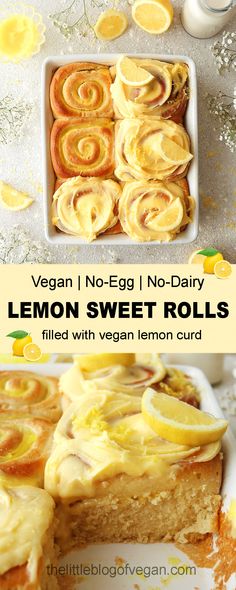 the lemon sweet rolls are ready to be eaten