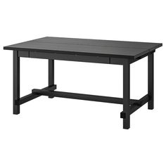 a black table with two drawers on each side and one drawer at the top, in front of a white background