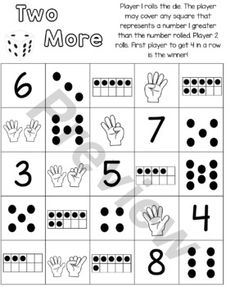 two more worksheet with numbers and hands