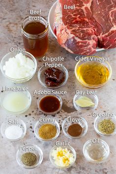 the ingredients needed to make this meat sauce