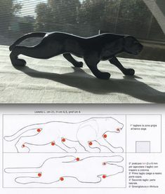 an image of a model of a running cat