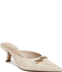 Sam Edelman Brynne Leather Chain Detail Pointed Toe Dress Mules | Dillard's Dress Mules, Quiet Luxury, Modern Lifestyle, Dillard's, Leather Chain, Contemporary Fashion, Sam Edelman, Heel Height, Leather Upper