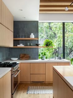 the kitchen is clean and ready for us to use in the day or night time