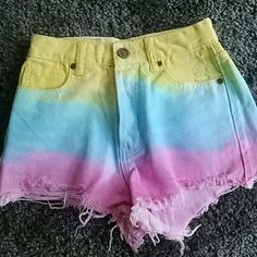 Unif Tie Dye Hangover Shorts NWOT Unif Tie Dye Hangover Shorts. Never worn. NWOT Willing to trade for UNIF or  Wildfox only UNIF Jeans Trendy Rainbow Bottoms For Spring, High Rise Multicolor Cotton Bottoms, Multicolor High Rise Bottoms With Pockets, Multicolor High-rise Bottoms With Pockets, Rainbow Bottoms For Beach Spring Season, Rainbow Bottoms For Beach In Spring, Multicolor Cotton Bottoms For Day Out, Spring Beach Rainbow Bottoms, Trendy Rainbow Bottoms For Summer