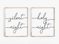 Christmas Wall Art Printables, Silent Night Holy Night, Christmas Lyrics, Night Christmas, Unique Christmas Trees, Holiday Printables, Christmas Printable, Christmas Decorations Rustic