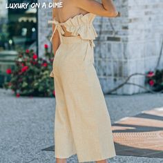 Dinner Event, Jumpsuit Casual, Ruffled Top, One Piece Outfit, Casual Jumpsuit, Boho Casual, Girl Next Door, Wide Leg Jumpsuit, Boho Hippie