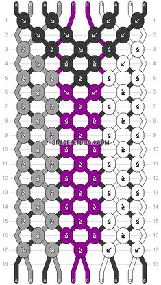 the diagram shows how many different chains can be used to make an intricate chain pattern