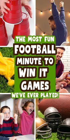 the most fun football minute to win it games, we've ever played them