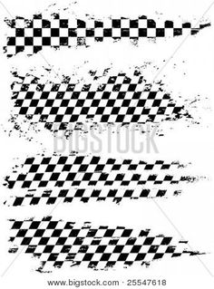 black and white checkered grungy design elements for your text or image in different sizes