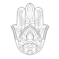 a hamsa with an ornate design on it