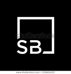 the letters sb and s are combined in a square shape with white outline on black background