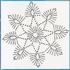 an image of a snowflake made out of small black dots on white paper