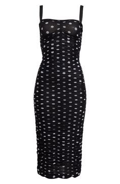 Part of D&G's Mambo collection inspired by styles of the '40s and '50s, this polka dot tulle midi is the quintessential homage to Italian couture of the era. Hidden back-zip closure Square neck Elasticized adjustable straps Stretch lining 87% nylon, 8% spandex, 5% silk Dry clean Made in Italy Designer Clothing Italian Couture, Garden Fashion, Edgy Glam, Tulle Midi Dress, Boutique Resort, Tank Dresses, Dolce Gabbana Dress, Chic Leather, Couture Runway