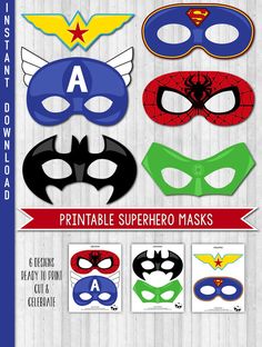 printable superhero masks for kids