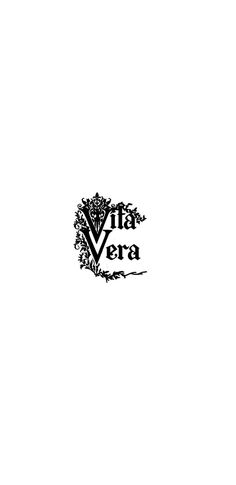 a black and white photo of the logo for villa vera