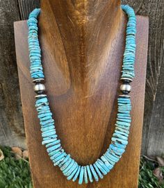 Sterling Silver Graduated Vibrant Blue Turquoise Bead Necklace 18 inch Jewelry Turquoise, Turquoise Bead Necklaces, Vibrant Blue, Beaded Necklaces, Blue Turquoise, Turquoise Beads, Turquoise Jewelry, Bead Necklace, Turquoise Blue