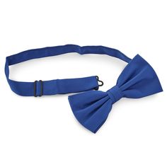 * Comes pre-tied for easy wearing
 * Beautiful, simple blue tone
 * Adjustable, fits anyone Classic Pre-tied Butterfly Knot Bow Tie, Classic Pre-tied Bow Tie With Butterfly Knot, Elegant Blue Adjustable Bow Tie, Blue Bow Tie With Butterfly Knot For Formal Events, Classic Blue Ties For Party, Classic Blue Party Ties, Classic Blue Party Tie, Blue Standard Bow Tie For Black Tie Events, Classic Blue Tie With Butterfly Knot