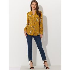 This floral-printed blouse will see you through the season in style. Floral prints and the boy's silhouette go into your wardrobe with this shirt which is softened with long sleeves and a floaty shape. In a pretty floral print, this long-sleeve blouse provides an option that could be dressed smartly for work or made casual for the weekend. With a button front and a classic collar, this blouse could be paired with your jeans or tucked into wide-leg culottes for a versatile look. Boy Silhouette, Chiffon Wrap, Cowl Neck Long Sleeve, Sleeve Packaging, Chic Woman, Womens Clothing Sizes, Shop Blouses, Floral Printed, Printed Blouse