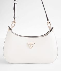 "Guess Meridian Mini Purse - Cream , Women's Stone Structured faux leather purse Zipper closure Removable shoulder strap Dimensions: 6"(L) x 2 3/4"(W) x 5 1/4"(H). 100% PU. Apparel & Accessories > Handbags, Wallets & Cases > Handbags" Football Wife, Classy Purses, Cream Purse, My Style Bags, Xmas 2024, Guess Purses, White Purse, Faux Leather Purse, Girly Bags