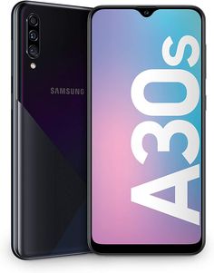 the new samsung galaxy s10 is shown in black and purple, with white lettering on it