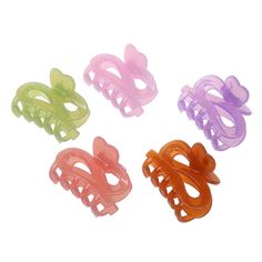 5pcs Women Assorted Color Plastic Spring Loaded Luminous Hair Claw Pin Clip Tory Burch Miller Sandal, Hair Claw, Tory Burch, Hair Care, Tools, Hair, Color, Hair Care Tips