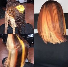 Different Colored Hair, Dope Hairstyles, Hairstyle Gallery, Colored Hair, Hair Dos