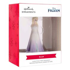 the frozen princess ornament is in its box